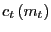 $ c_{t} \, (m_{t})$