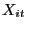 $ X_{it\text{ }}$