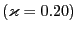 $ \left( \varkappa=0.20\right) $