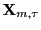 $ \mathbf{X}_{m,\tau}$