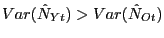 $ Var(\hat{N}_{Yt})>Var(\hat{N} _{Ot})$