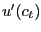 $ u^{\prime}(c_{t})$