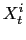 $\displaystyle X_{t}^{i}$