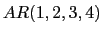 $ AR(1,2,3,4)$