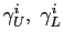 $ \gamma_{U}^{i},\ \gamma_{L}^{i}$