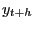 $ y_{t+h}$