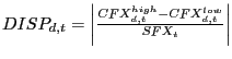 $ DISP_{d,t} =\left\vert \frac{CFX_{d,t}^{high} -CFX_{d,t}^{low} }{SFX_{t} } \right\vert $
