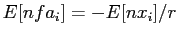 $ E[nfa_{i}]=-E[nx_{i}]/r$