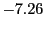 $ -7.26$