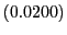 $ \left( 0.0200\right) $