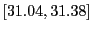 $ [31.04,31.38]$