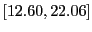 $ [12.60,22.06]$