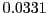 $ 0.0331$