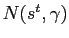 $ N(s^t,\gamma)$