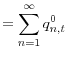 \displaystyle =\sum_{n=1}^{\infty}q_{n,t}^{0}