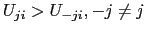 LaTex Encoded Math: \displaystyle U_{ji}>U_{-ji},-j\neq j