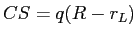  CS=q(R-r_{L})
