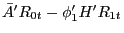 {\bar {A}}'R_{0t} -{\phi }'_1 {H}'R_{1t} 