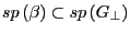 sp\left( \beta \right)\subset sp\left( {G_\bot } \right)