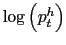 \log\left(p_t^h\right)