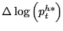 \Delta \log\left(p_t^{h*}\right)