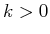  k>0
