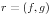 r=\left( {f,g} \right)