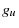  g_{u}
