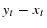  y_{t}-x_{t}