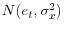 N(e_t ,\sigma _x^2 )