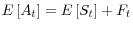 E\left[ {A_t } \right]=E\left[ {S_t } \right]+F_t 