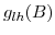  g_{lh}(B)