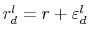  r_d^l = r + \varepsilon _d^l 