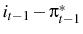  i_{t-1} - \pi^{*}_{t-1}
