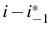  i - i^*_{-1}