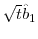  \sqrt{t}\hat{b}_{1}