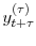 y_{t+\tau}^{(\tau)}