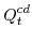 \displaystyle Q^{cd}_{t} 