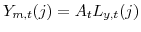 \displaystyle Y_{m,t}(j) = A_{t}L_{y,t}(j)
