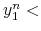  y_{1}^{n}<