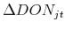 \displaystyle \Delta DON_{jt}