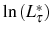  \ln\left( L_{\tau}^{\ast}\right) 