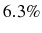  6.3\%