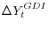 \displaystyle \Delta Y_t^{GDI}