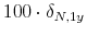  100\cdot\delta_{N,1y}