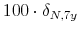  100\cdot\delta_{N,7y}