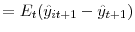 \displaystyle =E_{t}(\hat{y}_{it+1}-\hat{y}_{t+1})