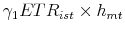  \gamma_1ETR_{ist}\times h_{mt}