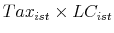  Tax_{ist}\times LC_{ist}