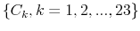  \{C_k, k=1,2,...,23\}